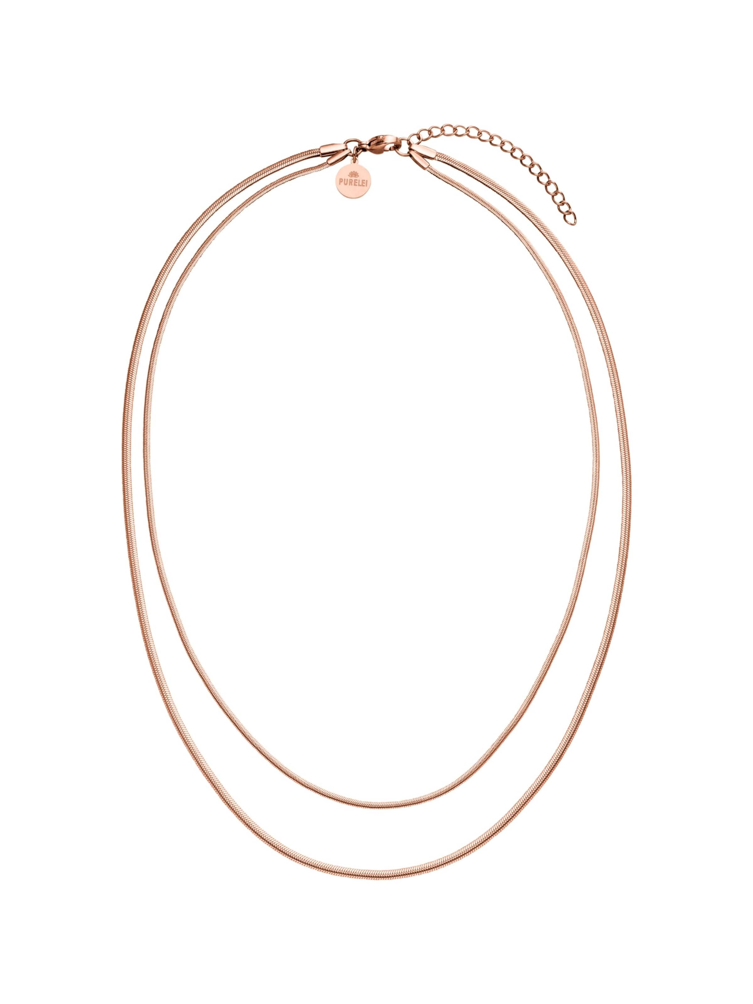 PURELEI Ketting 'Two Layers' in Goud: voorkant