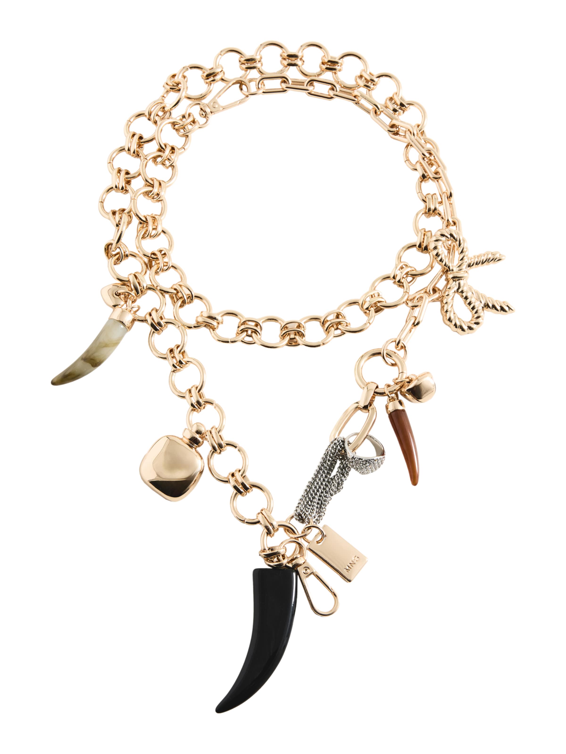 barna / arany / fekete MANGO Lánc 'GABRIELA', Termék nézet