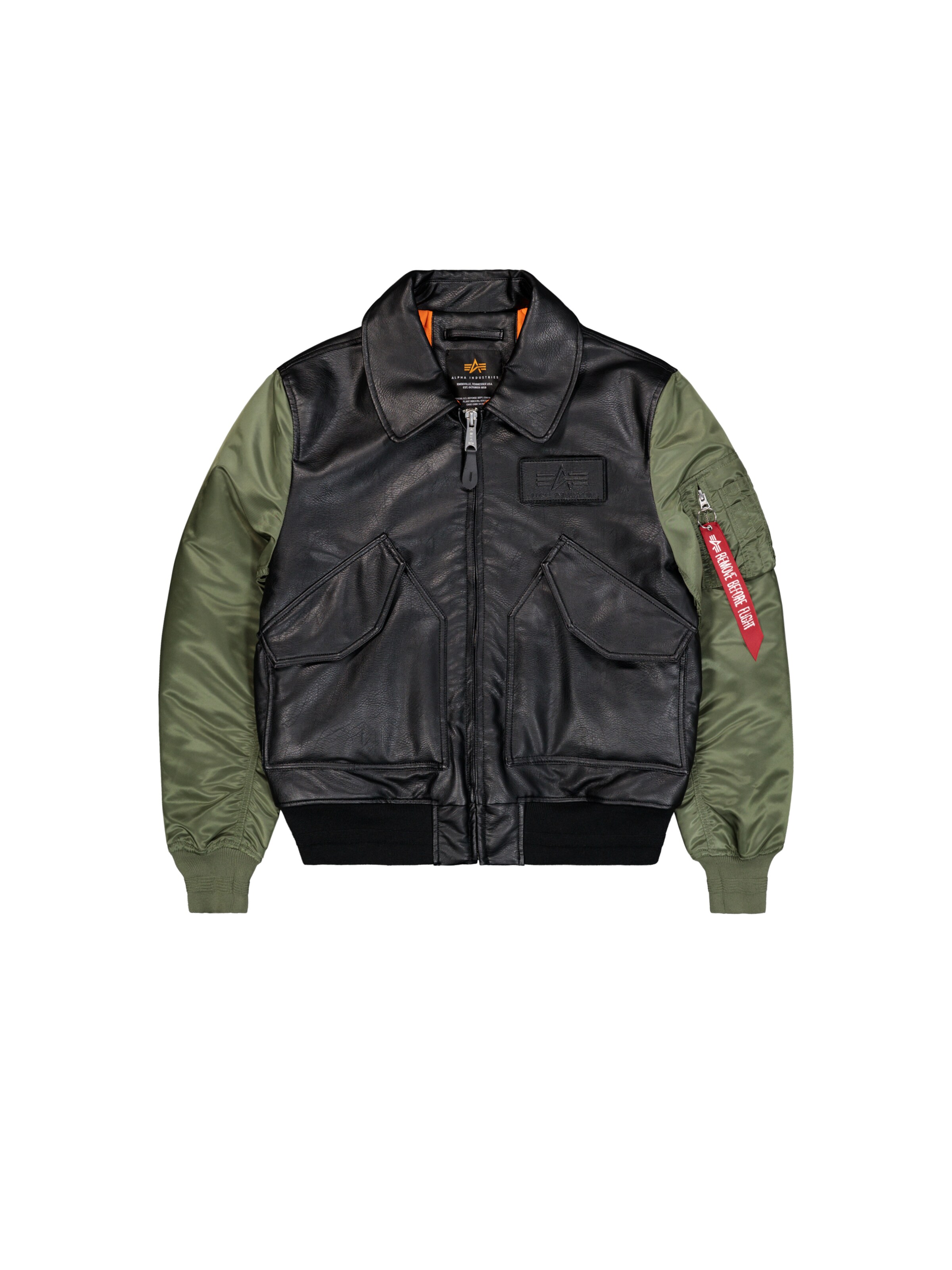 ALPHA INDUSTRIES Jacke 'Cwu Fl Mod' in Grün: Vorderseite