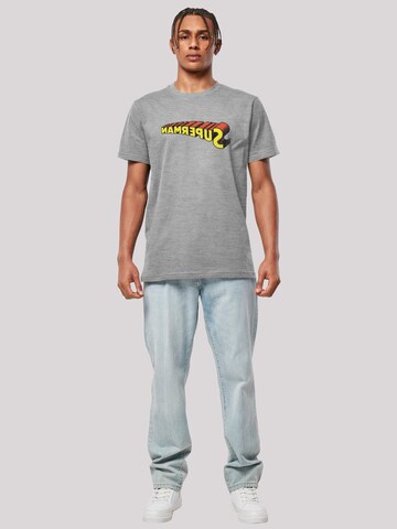 F4NT4STIC T-Shirt 'DC Comics Superhelden Superman Telescopic Crackle' in Grau