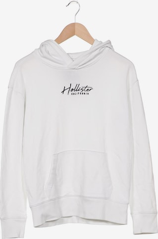 HOLLISTER Sweatshirt & Zip-Up Hoodie in XS in White: front