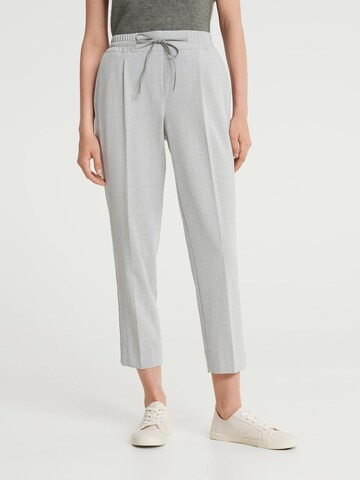 OPUS Regular Pleat-Front Pants 'Melosa' in Grey: front