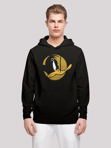 F4NT4STIC Sweatshirt 'Looney Tunes Duck Dotted Profile' in Black: front