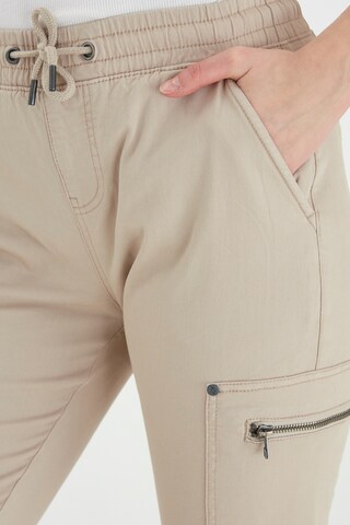 Tapered Pantaloni cargo di Fransa in beige