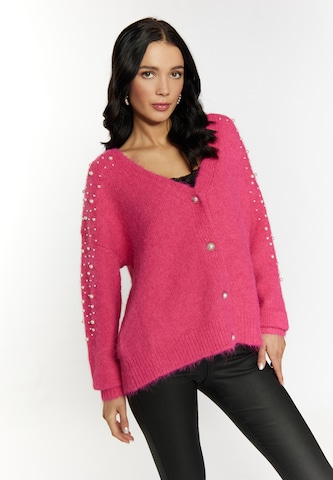 faina Knit cardigan in Pink: front
