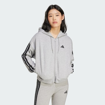 Veste de survêtement 'Essentials' ADIDAS SPORTSWEAR en gris : devant