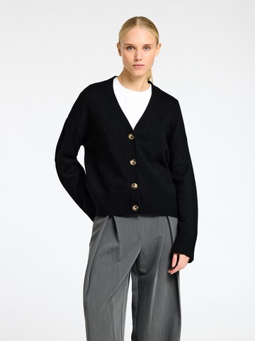 Cardigan SELECTED en noir : devant