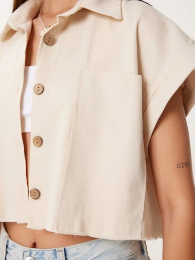 Camicia da donna Happiness İstanbul di colore crema, Visualizzazione prodotti