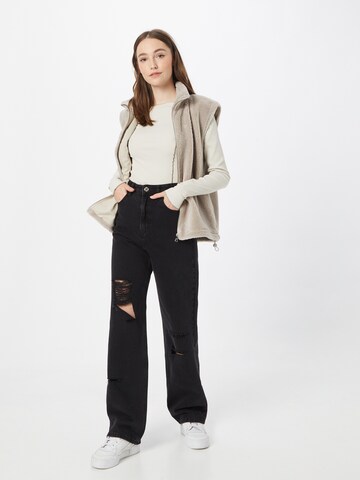 Misspap Wide leg Jeans in Zwart