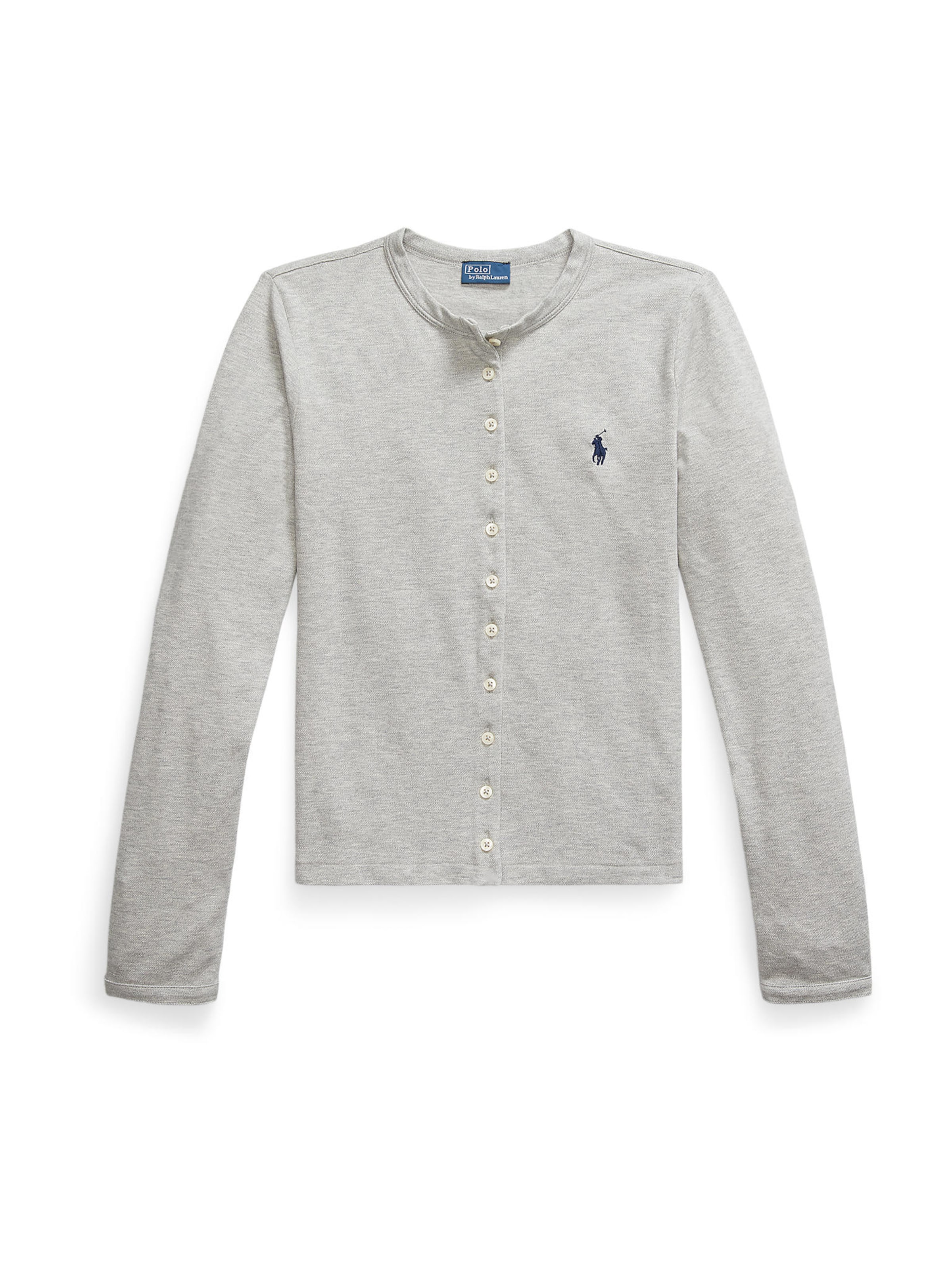 Geacă tricotată de la Polo Ralph Lauren pe gri: față