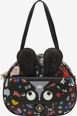 MYMO Skuldertaske 'Pop Eyetheme' i sort: forside