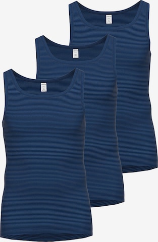 Ammann Undershirt 'Jeans Feinripp' in Blue: front