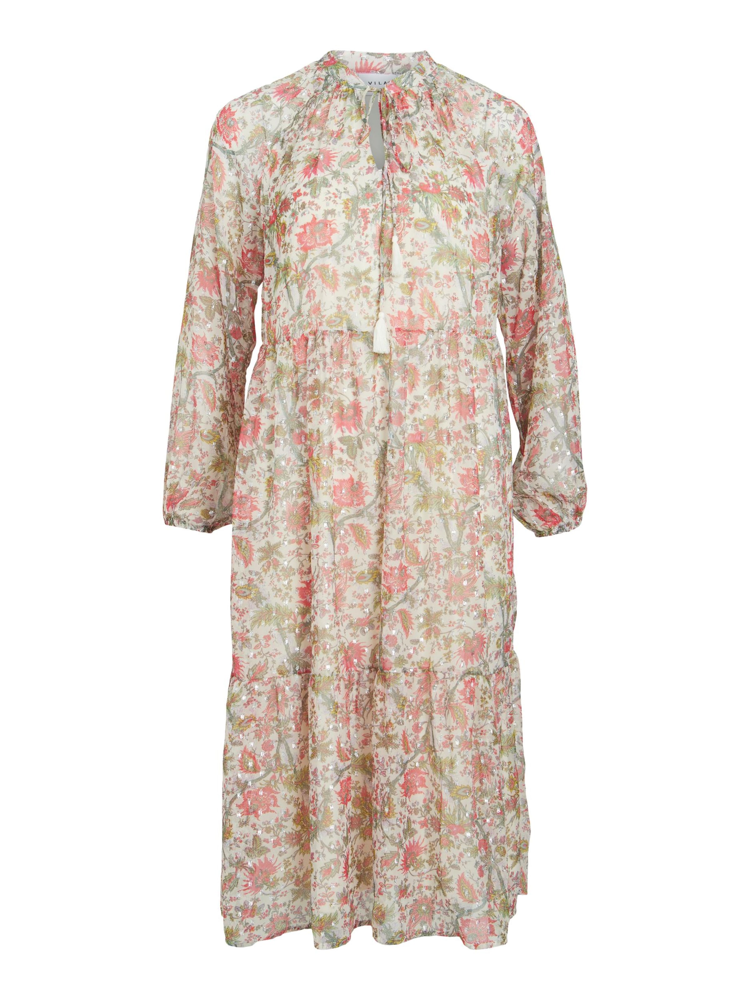 VILA Dress 'FALIA' in Beige / Green / Coral, Item view