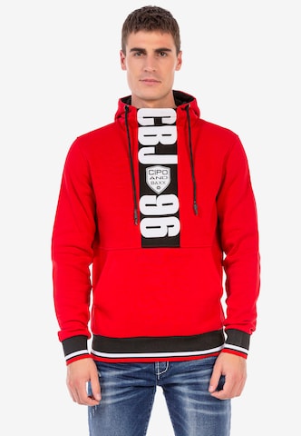 CIPO & BAXX Sweatshirt in Rood: voorkant
