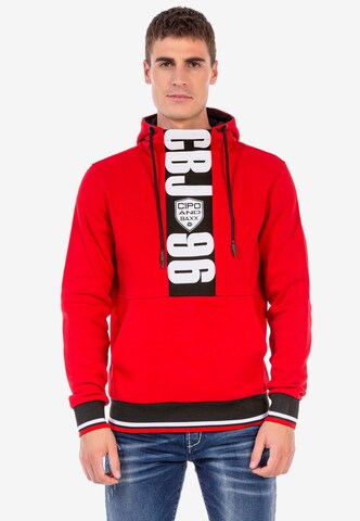 CIPO & BAXX Kapuzensweatshirt in Rot: predná strana