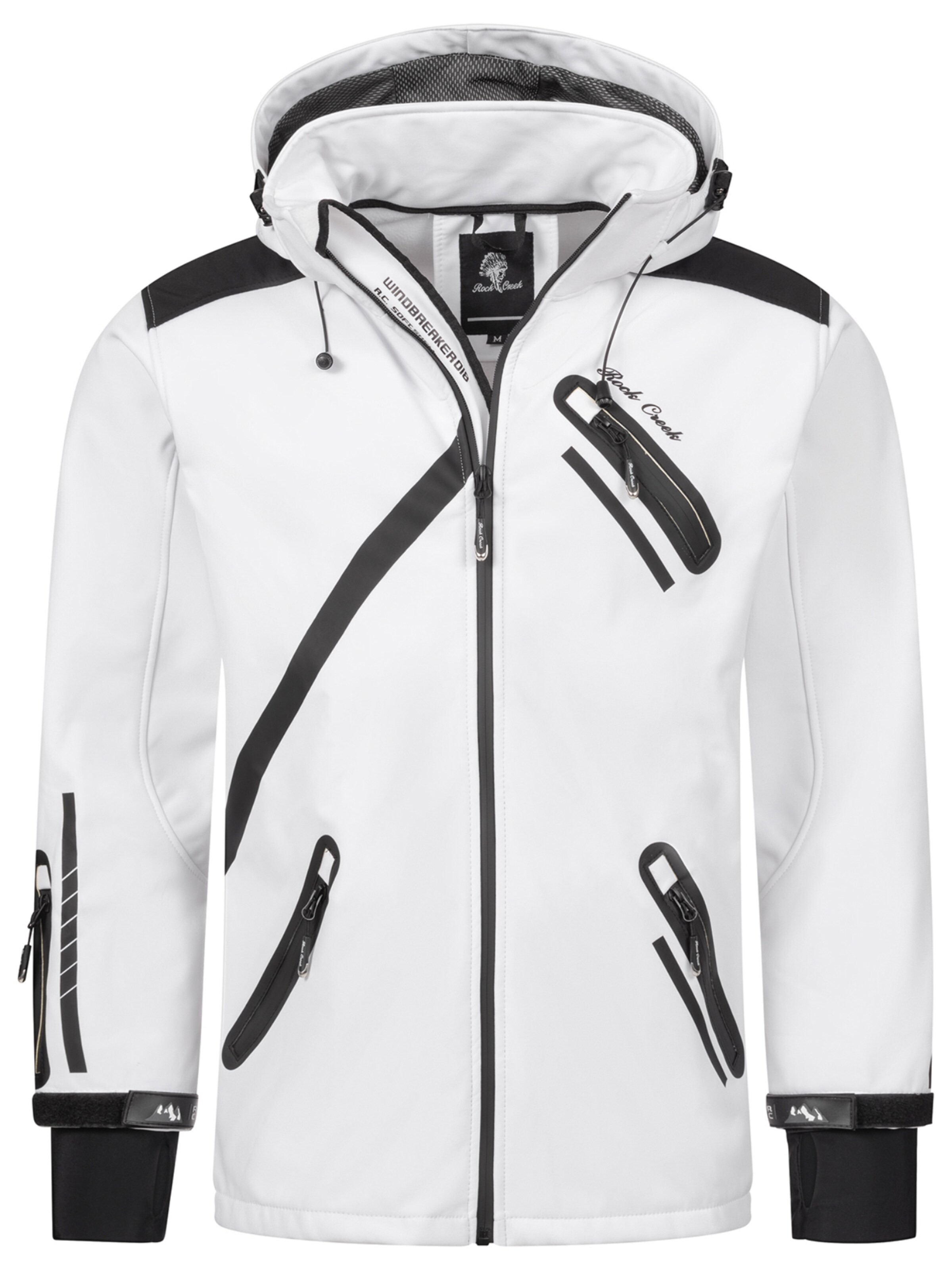 Rock Creek Outdoorjacke in Weiß: Vorderseite