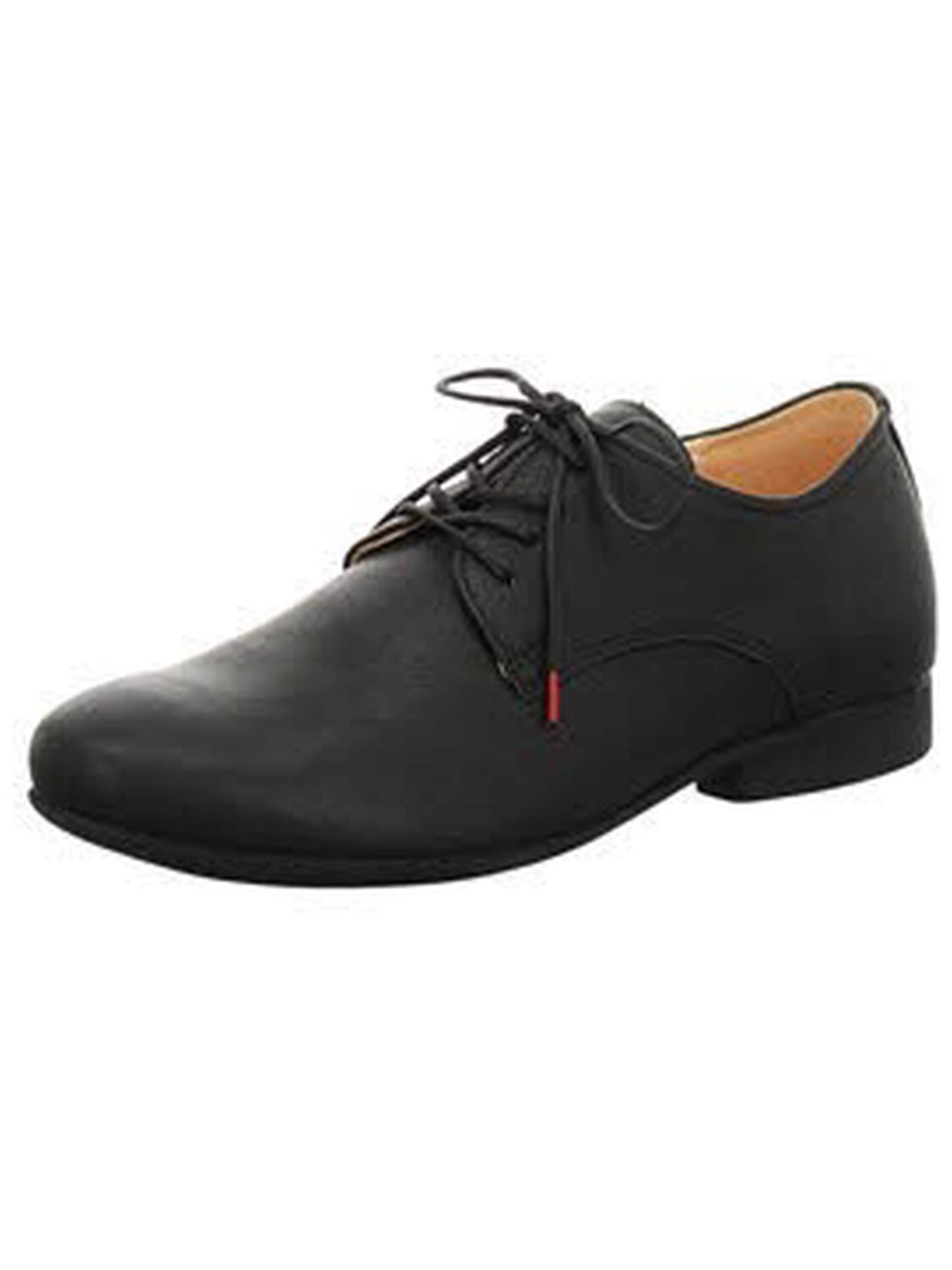 Think Lace-Up Shoes 'Schnürschuh Damen 3-000412-0030 Echtleder in schwarz' in Black: front