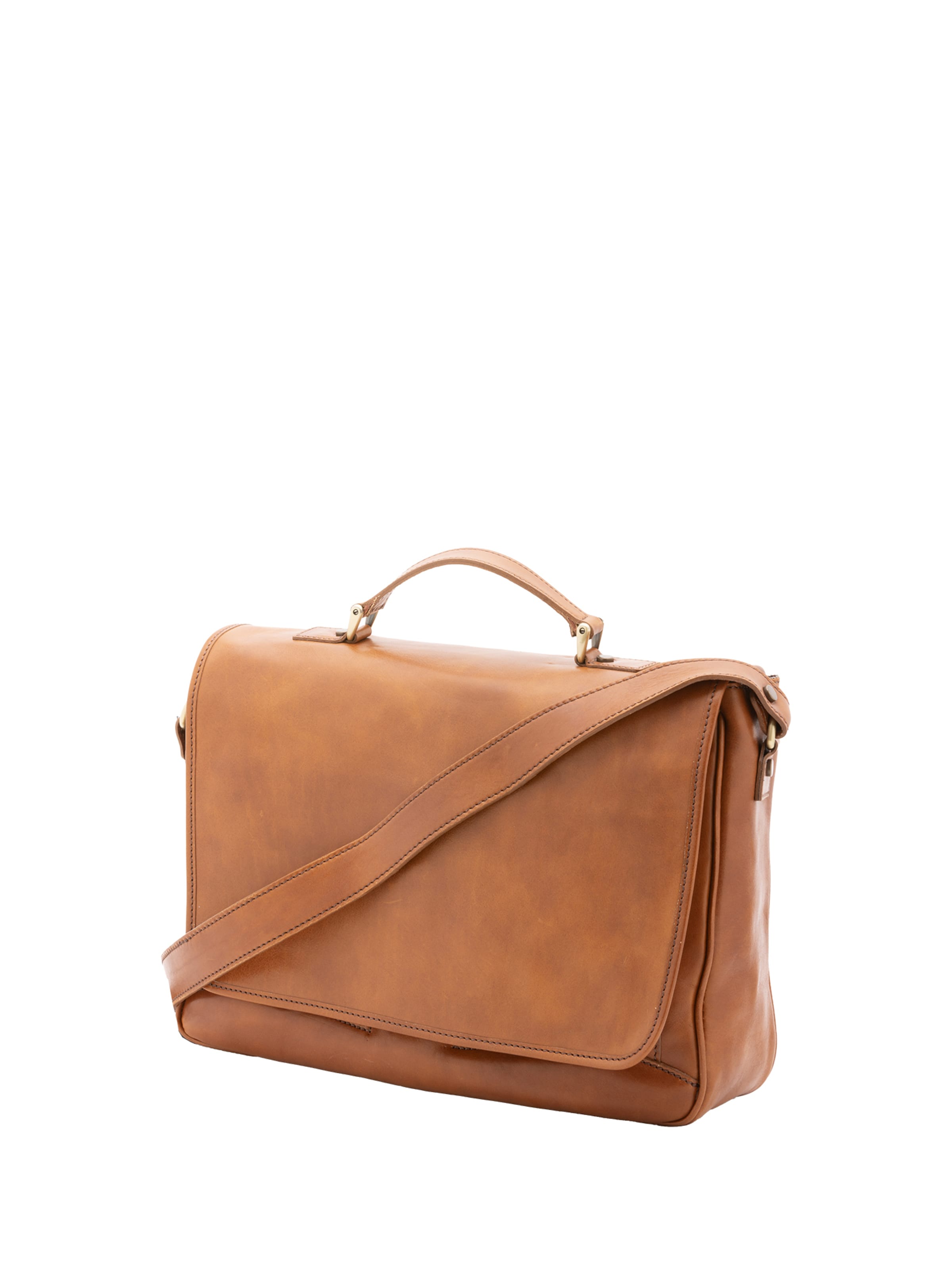 Borsa portadocumenti di Viola Castellani in marrone: frontale