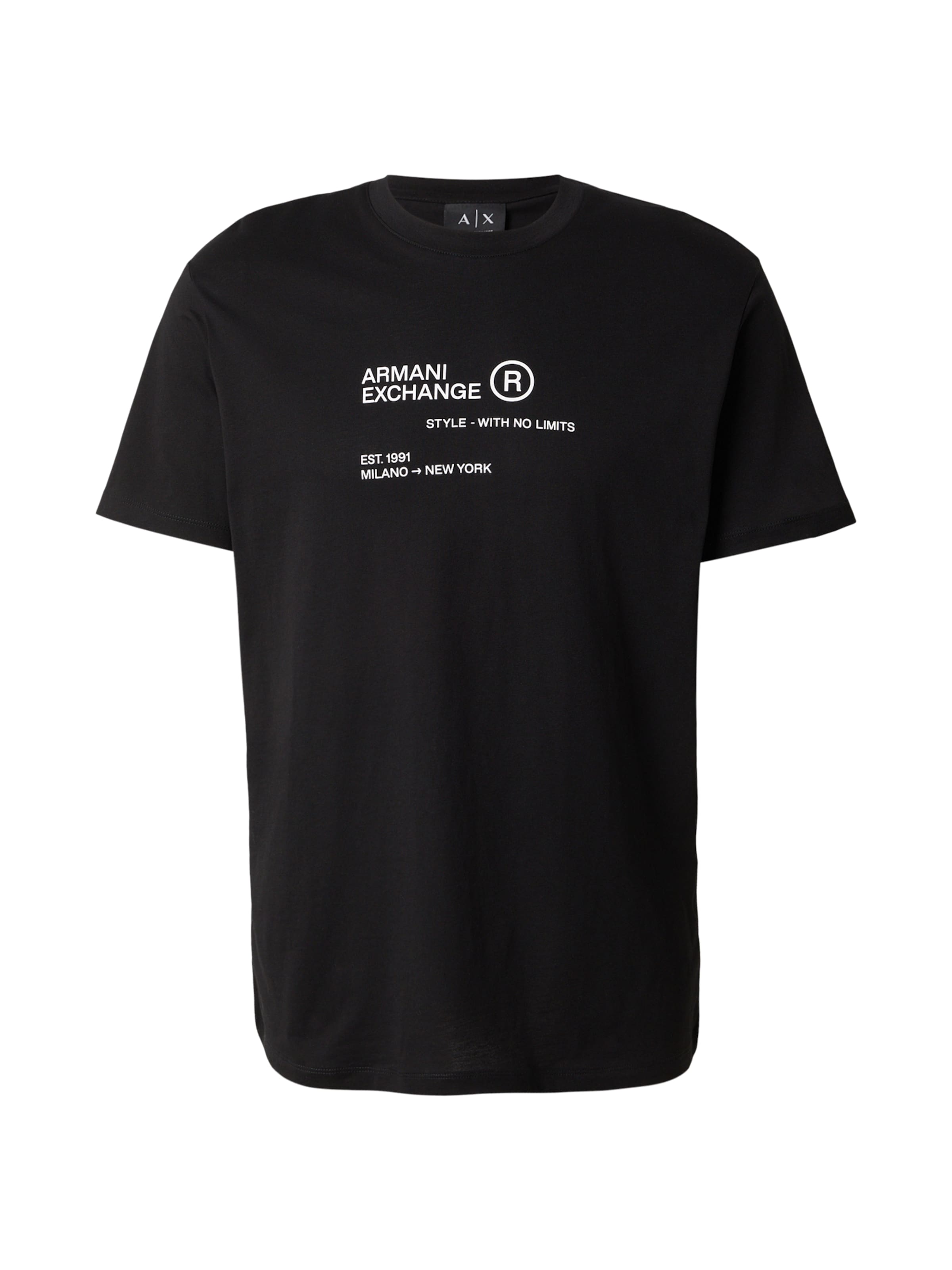 ARMANI EXCHANGE Póló - fekete: elől