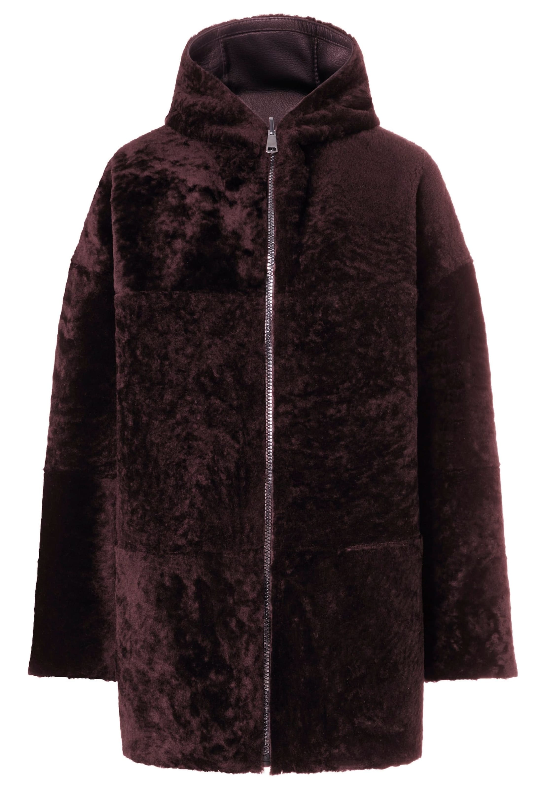 Werner Christ Lammfelljacke 'Pina' in Rot: Vorderseite