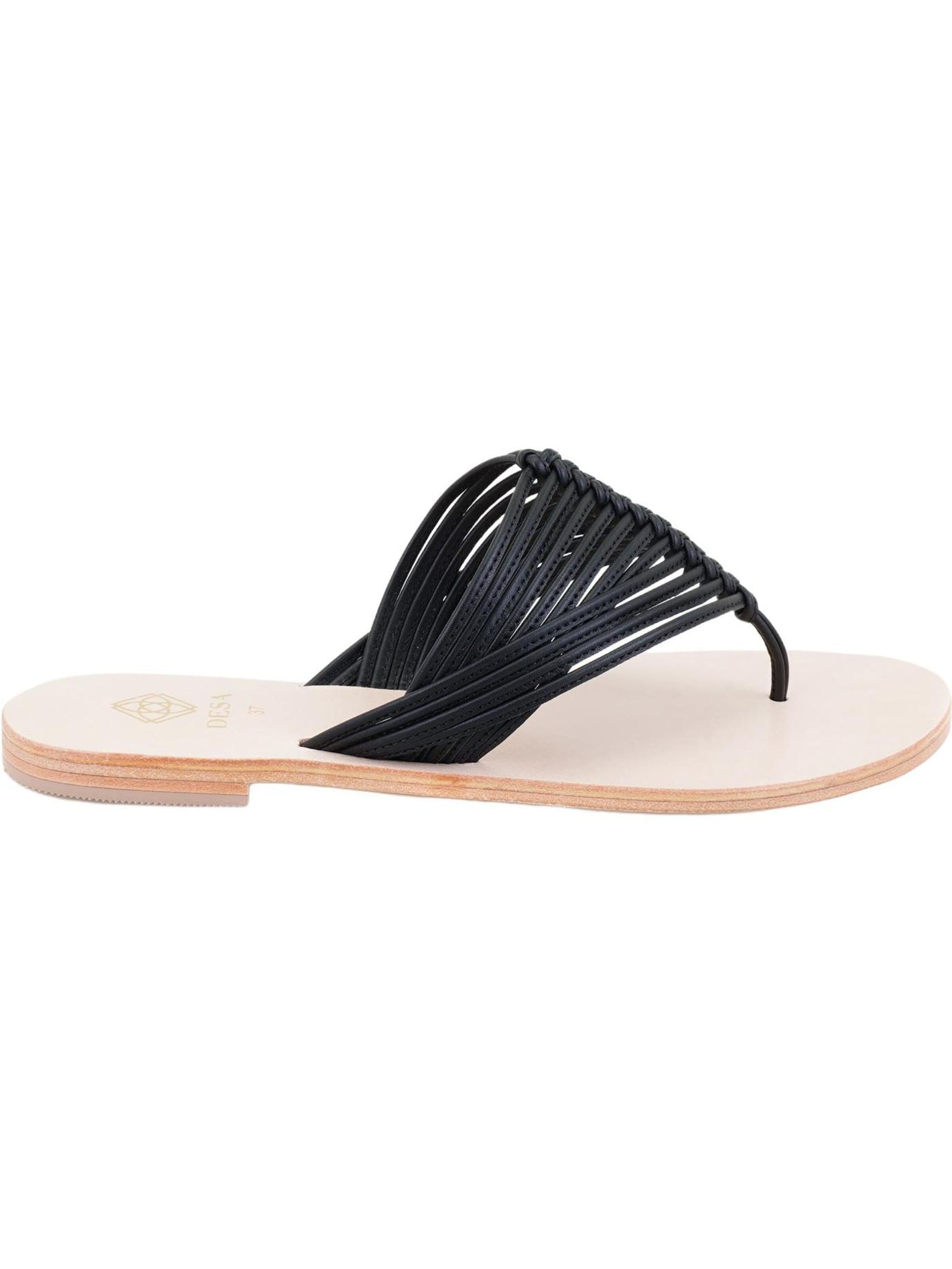 Desa T-bar sandals 'Hausschuhe' in Black: front