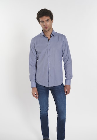 Coupe regular Chemise 'Alexander' DENIM CULTURE en bleu : devant