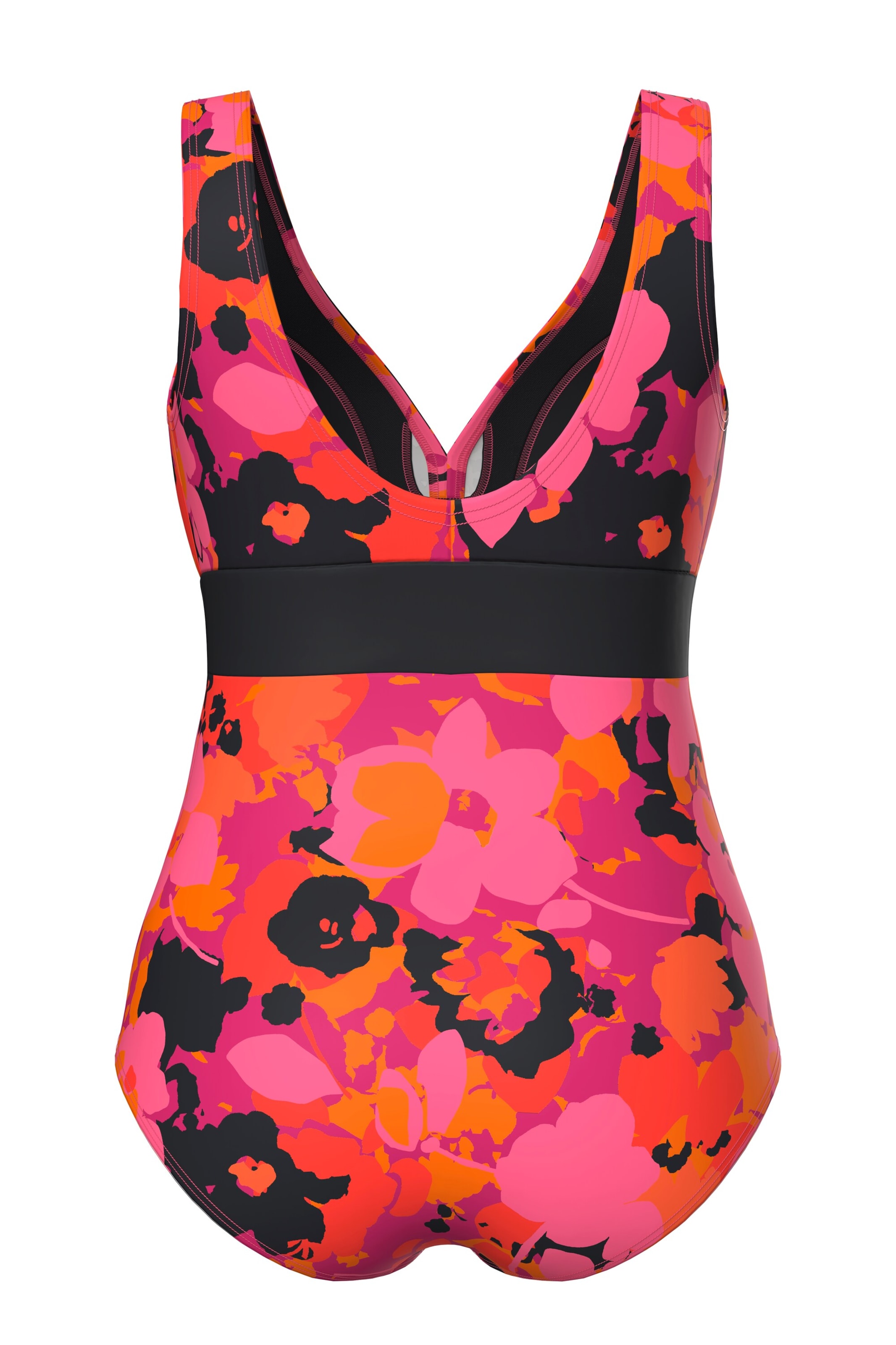 Ulla Popken Bandeau Badpak in Roze