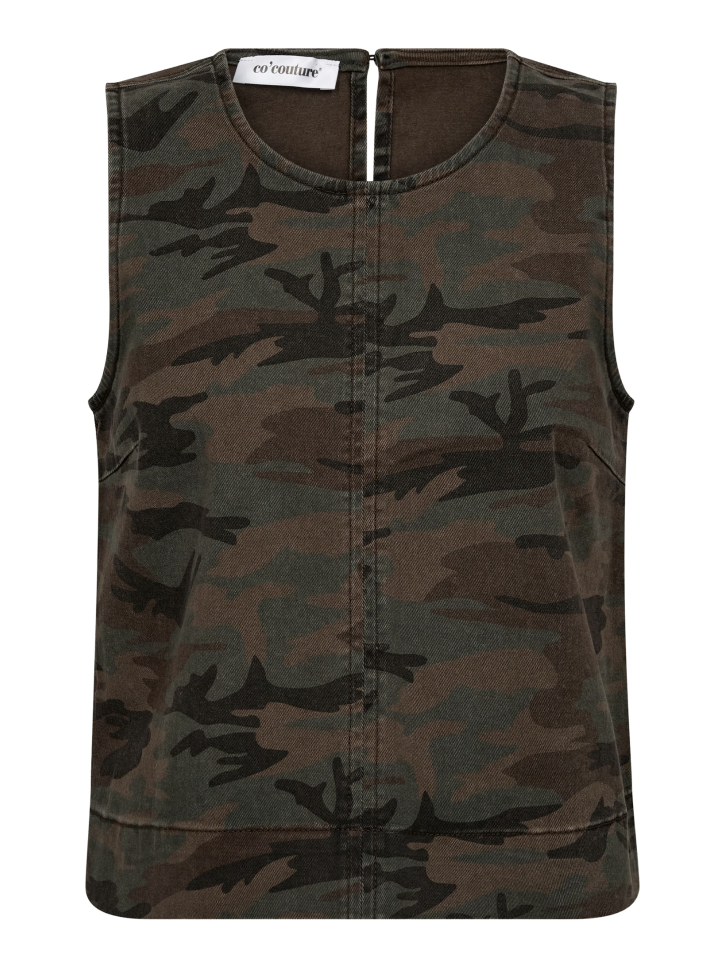 Top 'Camou' di co'couture in colori misti: frontale