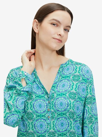 Cartoon Casual-Bluse mit Muster in Grün