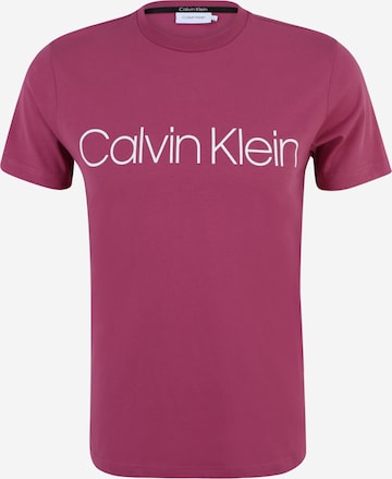 Calvin Klein Regularny krój Koszulka w kolorze różowy: przód