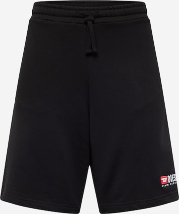 DIESEL Loose fit Pants in Black: front