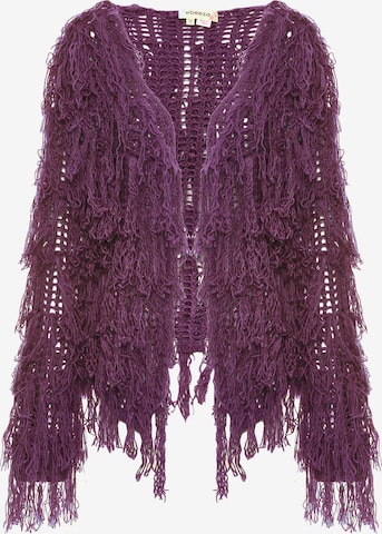 ebeeza Knit Cardigan in Purple: front