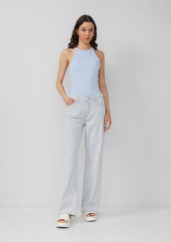 Wide Leg Jean 'Catie' QS en beige : devant