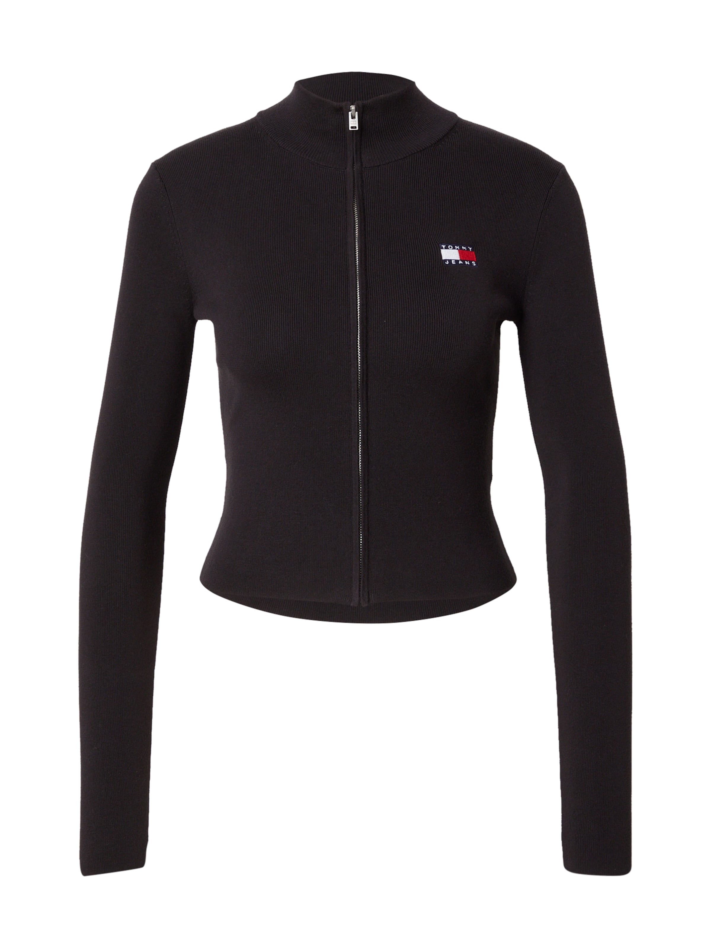 juoda Tommy Jeans Kardiganas: priekis