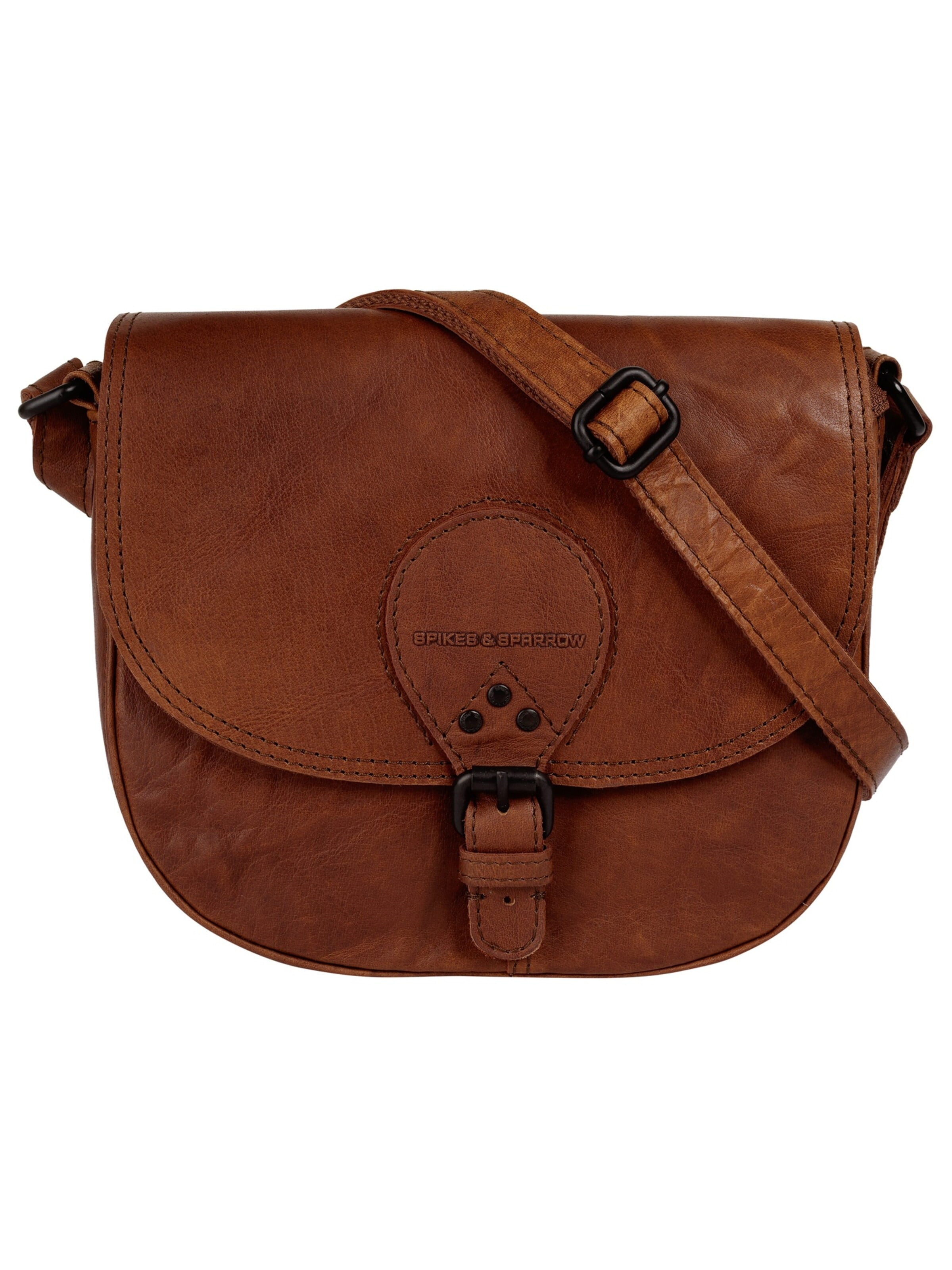 Spikes & Sparrow Crossbody Bag in Brown: front