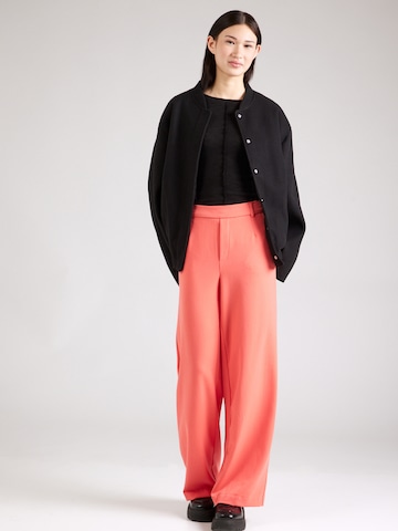 VILA Wide leg Bandplooibroek 'VIVarone' in Rood
