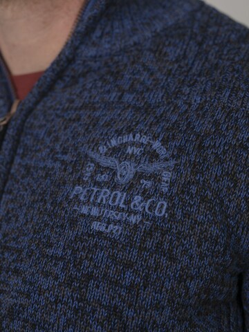 Petrol Industries Knit Cardigan in Blue