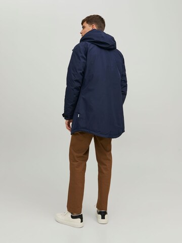 JACK & JONES Between-Seasons Parka 'Wing' in Blue