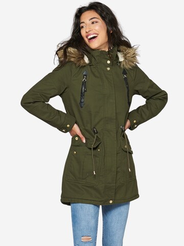 KOROSHI Winterjacke in Grün: Vorderseite