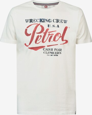 Petrol Industries Shirt 'Classic' in Wit: voorkant