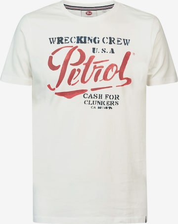 T-Shirt Petrol Industries en blanc : devant