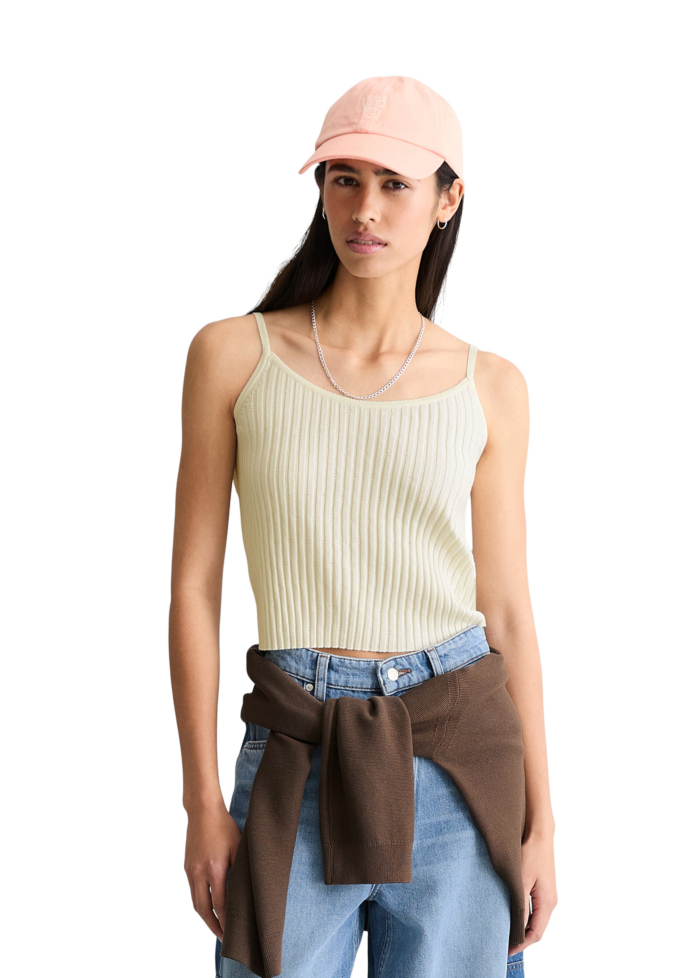 Marc O'Polo DENIM Top in Beige: voorkant
