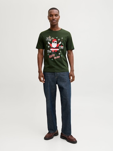 JACK & JONES Shirt 'X-Mas' in Green