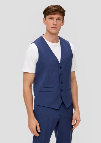 Gilet de costume s.Oliver BLACK LABEL en bleu : devant