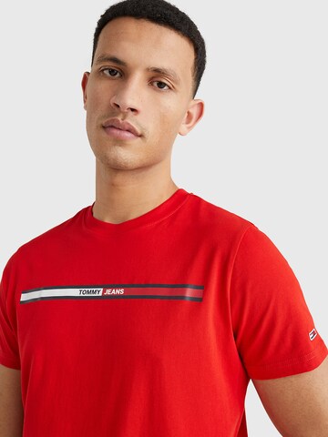 Tommy Jeans T-Shirt 'Essential' in Rot
