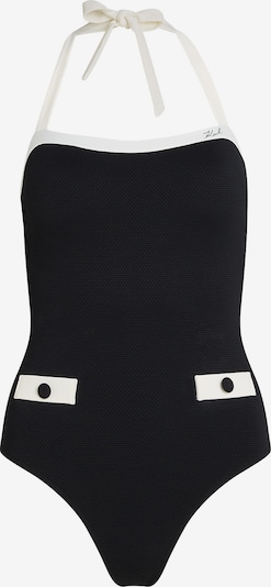 Karl Lagerfeld Badeanzug in schwarz / weiß, Produktansicht