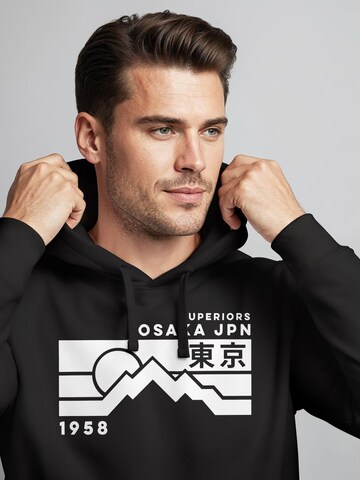 Neverless Sweatshirt 'Osaka Retro'‌‌‌‌ in Schwarz