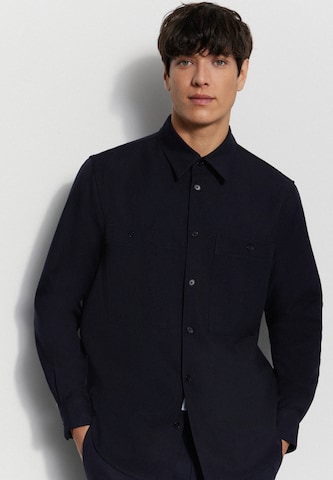 Coupe regular Chemise Studio Seidensticker en bleu : devant