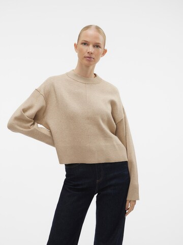 VERO MODA Pulover 'GOLD LINK' | bež barva: sprednja stran