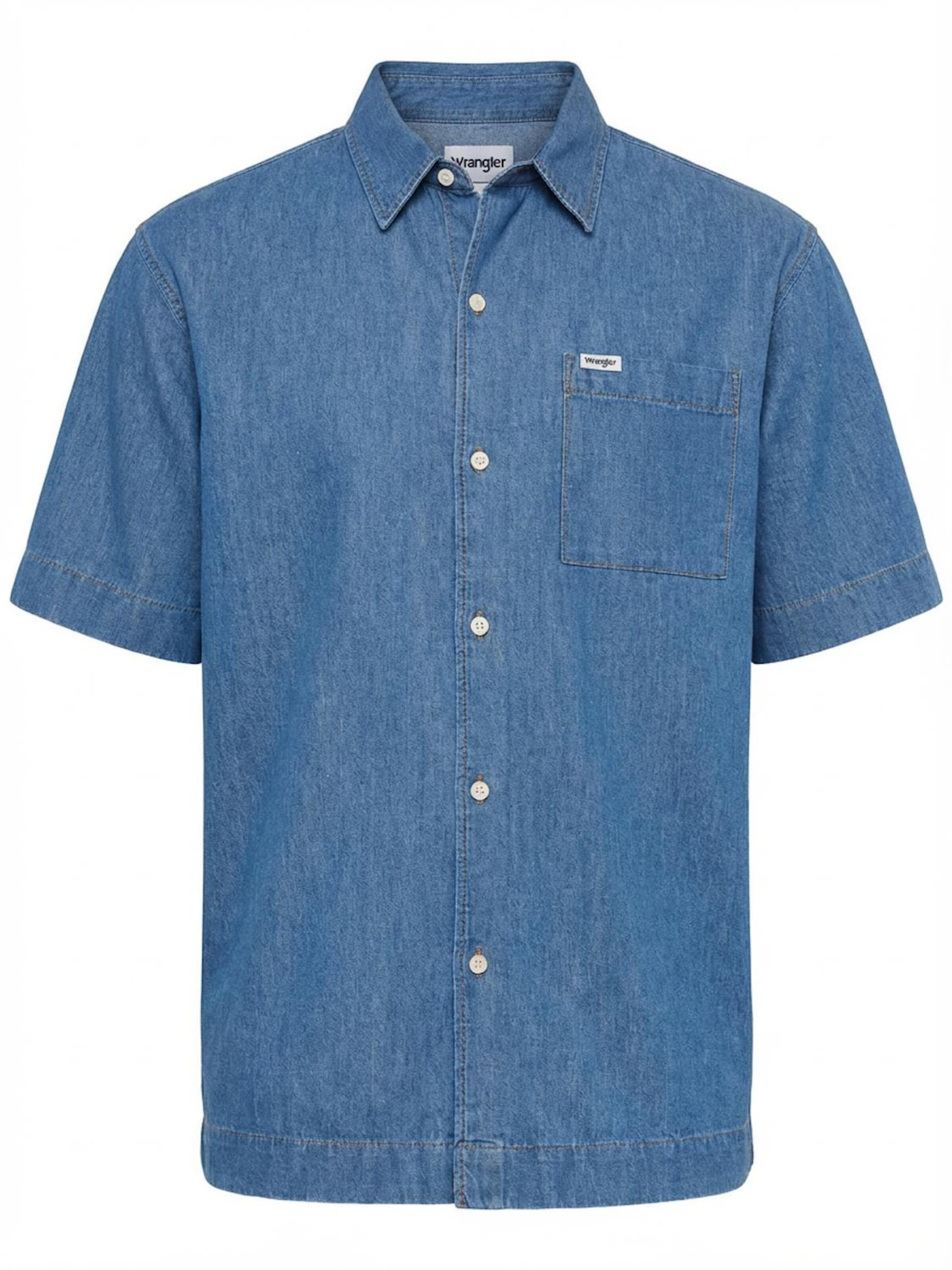WRANGLER - Camiseta '1 PKT SHIRT' en azul: frente